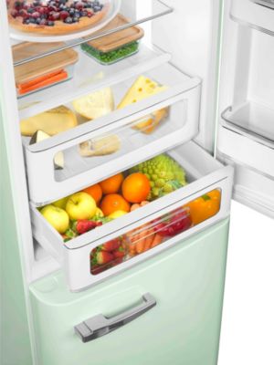 Réfrigérateur congélateur à poser ouverture droite Smeg FAB32RPG5 234L / 97L vert d'eau