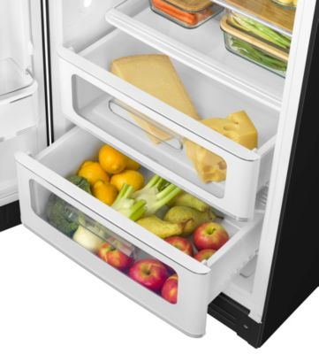 Réfrigérateur congélateur à poser ouverture gauche Smeg FAB28LBL5 244L / 26L noir