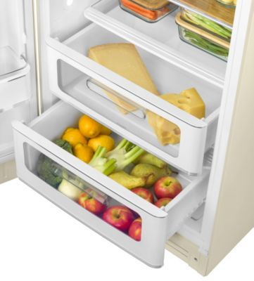 Réfrigérateur congélateur à poser ouverture gauche Smeg FAB28LCR5 244L / 26L crème