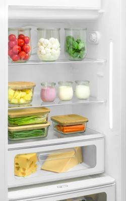 Réfrigérateur congélateur à poser ouverture gauche Smeg FAB28LCR5 244L / 26L crème