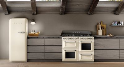 Réfrigérateur congélateur à poser ouverture gauche Smeg FAB28LCR5 244L / 26L crème