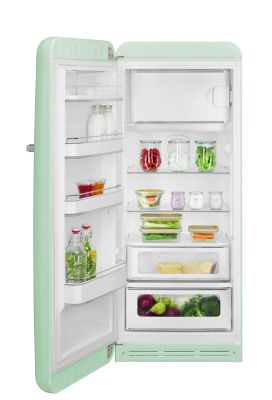 Réfrigérateur congélateur à poser ouverture gauche Smeg FAB28LPG5 244L / 26L vert d'eau