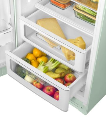 Réfrigérateur congélateur à poser ouverture gauche Smeg FAB28LPG5 244L / 26L vert d'eau
