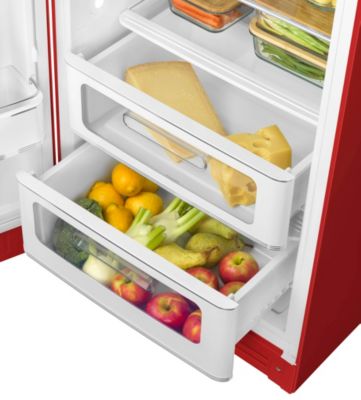 Réfrigérateur congélateur à poser ouverture gauche Smeg FAB28LRD5 244L / 26L rouge