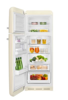 Réfrigérateur congélateur à poser ouverture gauche Smeg FAB30LCR5 222L / 72L crème
