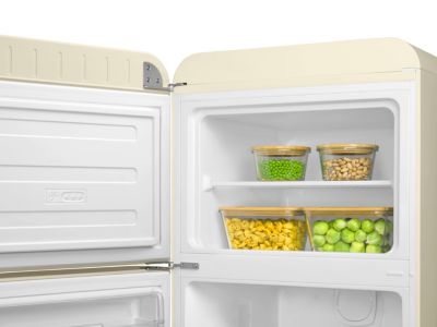 Réfrigérateur congélateur à poser ouverture gauche Smeg FAB30LCR5 222L / 72L crème
