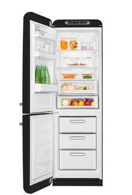 Réfrigérateur congélateur à poser ouverture gauche Smeg FAB30LBL5 222L /  72L noir