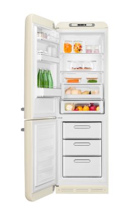 Réfrigérateur congélateur à poser ouverture gauche Smeg FAB32LCR5 234L / 97L crème