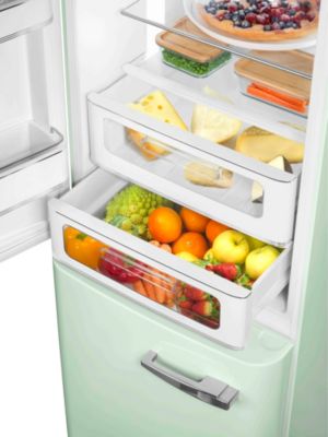 Réfrigérateur congélateur à poser ouverture gauche Smeg FAB32RPD5 234L / 97L vert d'eau