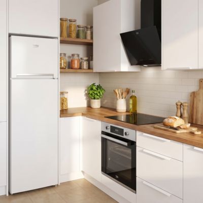 Réfrigérateur congélateur à poser porte réversible Beko RDSA240K40WN 177L / 46L, blanc