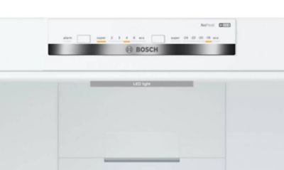 Réfrigérateur congélateur à poser porte réversible Bosch KGN36VLED 237L / 87L, inox