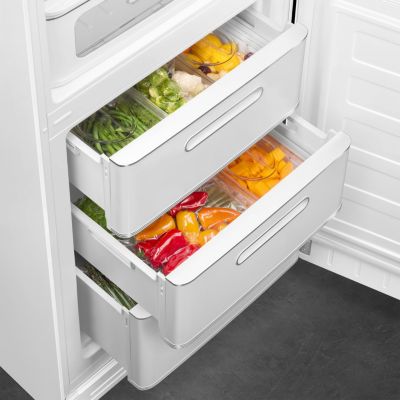Réfrigérateur congélateur à poser Smeg AB32RWH6 blanc - 234L / 97L - H.209cm x L.68,5cm x P.86cm