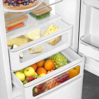 Réfrigérateur congélateur à poser Smeg AB32RWH6 blanc - 234L / 97L - H.209cm x L.68,5cm x P.86cm