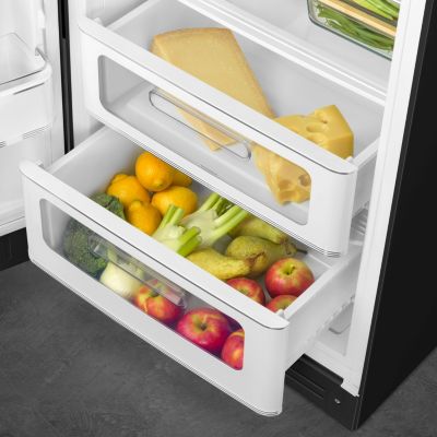 Réfrigérateur congélateur à poser Smeg FAB28LBL6 noir - 244L / 26L - H.166cm x L.68,5cm x P.86cm