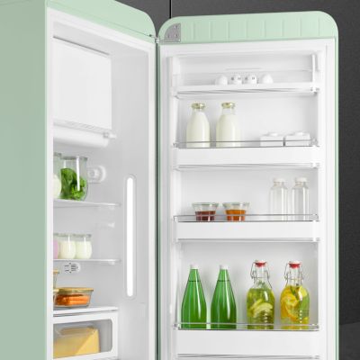 Réfrigérateur congélateur à poser Smeg FAB28RPG6 vert d'eau - 244L / 26L - H.166cm x L.68,5cm x P.86cm