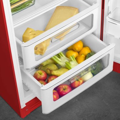 Réfrigérateur congélateur à poser Smeg FAB28RRD6 rouge - 244L / 26L - H.166cm x L.68,5cm x P.86cm