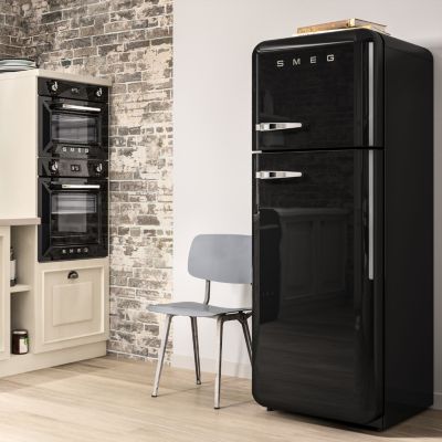Réfrigérateur congélateur à poser Smeg FAB30RBL6 noir - 222L / 72L - H.181,5cm x L.68,5cm x P.86cm