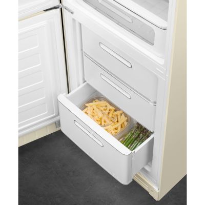 Réfrigérateur congélateur à poser Smeg FAB32LCR6 crème - 234L / 97L - H.209cm x L.68,5cm x P.86cm
