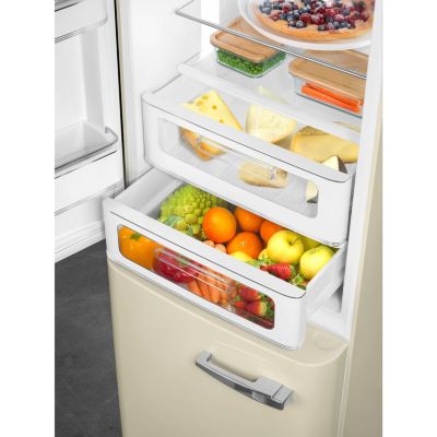 Réfrigérateur congélateur à poser Smeg FAB32LCR6 crème - 234L / 97L - H.209cm x L.68,5cm x P.86cm