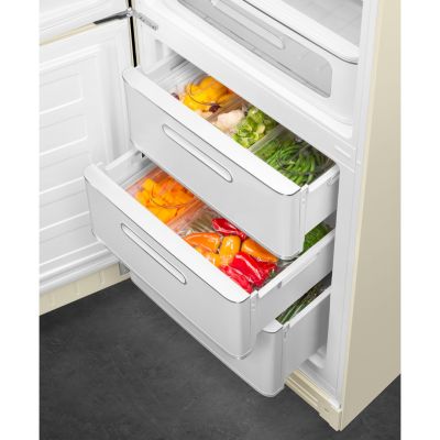 Réfrigérateur congélateur à poser Smeg FAB32LCR6 crème - 234L / 97L - H.209cm x L.68,5cm x P.86cm