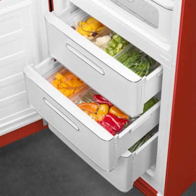 Réfrigérateur congélateur à poser Smeg FAB32LRD6 rouge - 234L / 97L - H.209cm x L.68,5cm x P.86cm