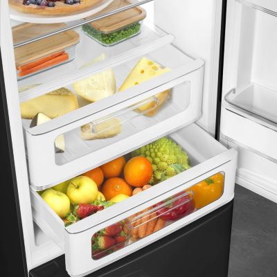 Réfrigérateur congélateur à poser Smeg FAB32RBL6 noir - 234L / 97L - H.209cm x L.68,5cm x P.86cm