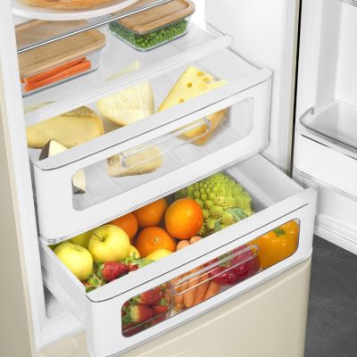 Réfrigérateur congélateur à poser Smeg FAB32RCR6 crème - 234L / 97L - H.209cm x L.68,5cm x P.86cm