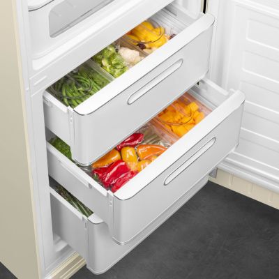 Réfrigérateur congélateur à poser Smeg FAB32RCR6 crème - 234L / 97L - H.209cm x L.68,5cm x P.86cm