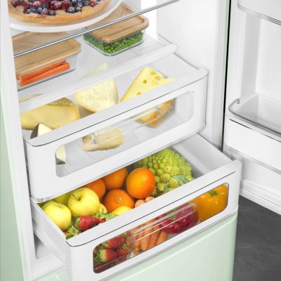 Réfrigérateur congélateur à poser Smeg FAB32RPG6 vert d'eau - 234L / 97L - H.209cm x L.68,5cm x P.86cm