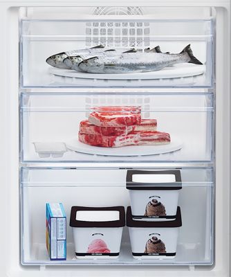 Réfrigérateur congélateur encastrable porte réversible Beko BCHA275K41SN 193L / 69L, blanc