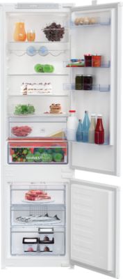 Réfrigérateur congélateur encastrable porte réversible Beko BCHA306E3SN 220L / 69L, blanc