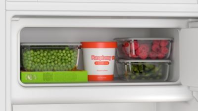 Réfrigérateur congélateur encastrable porte réversible Bosch KIR41NSE0 187L, blanc