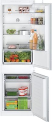 Réfrigérateur congélateur encastrable porte réversible Bosch KIV86NSE0 183L / 84L, blanc