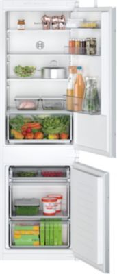 Réfrigérateur congélateur encastrable porte réversible Bosch KIV86NSF0 182L / 83L, blanc