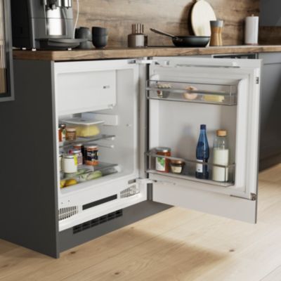 Réfrigérateur congélateur encastrable porte réversible Top BUFFEU 95L / 16L blanc
