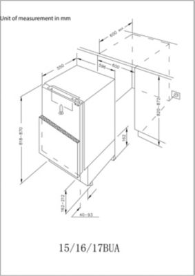 Réfrigérateur congélateur encastrable porte réversible Top BUFFEU 95L / 16L blanc