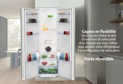Réfrigérateur encastrable porte réversible Beko BSSA315K4SN 309L blanc