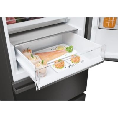 Refrigerateur - Frigo  Combiné - HAIER - 3D 60 Series 5 HTW5618ENPT - Classe E - 360 L - 185 x 59,5 x 66,7 cm - Noir