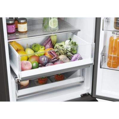 Refrigerateur - Frigo  Combiné - HAIER - 3D 60 Series 5 HTW5618ENPT - Classe E - 360 L - 185 x 59,5 x 66,7 cm - Noir