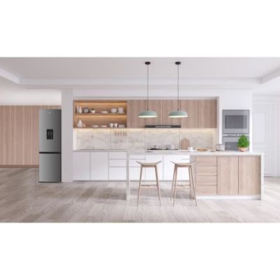 Refrigerateur - Frigo  congélateur bas - CONTINENTAL EDISON - 325L - Total No Frost - distributeur d'eau- Inox - Classe D