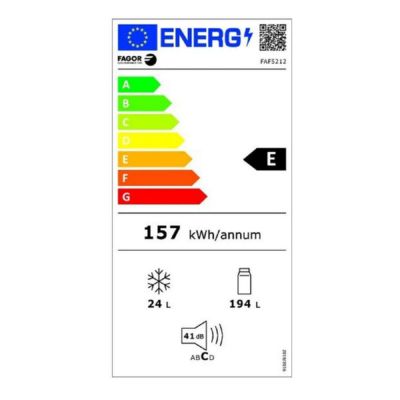 Refrigerateur une porte  FAF5212  fagor statique congélateur en haut 218 L