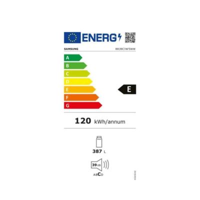 Refrigerateur une porte  RR39C7AF5WW  samsung ventile (no frost) 387 L