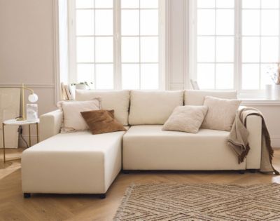 Regala - canapé d'angle réversible - 4 places - convertible avec coffre - en tissu - Best Mobilier