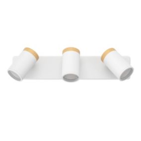 Reglette 3 spots de salle de bain Consuma blanc mat GU10 IP44 L.40 x l. 12 x H. 10cm Eglo