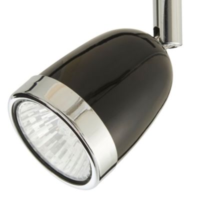 Réglette 4 spots Apheliotes métal noir GU10 4x35 W