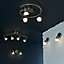Réglette 4 spots Nabesna satiné LED intégré blanc chaud 4 x 3,7 W