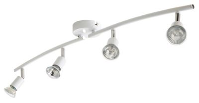 Réglette 4 spots Sasha métal blanc GU10 4x50 W