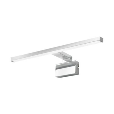 Réglette LED 3 en 1 mur miroir meuble argent IP44 1350lm L.50xl.13,6xP.50cm GoodHome Craven