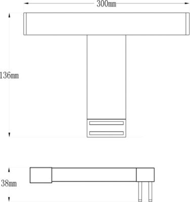 Réglette LED 3 en 1 mur miroir meuble argent IP44 900lm L.30xl.13,6xP.30cm GoodHome Craven