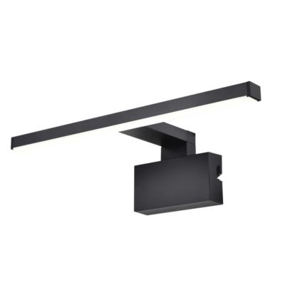 Réglette LED 3 en 1 mur miroir meuble noir L.30 cm IP44 900lm GoodHome Craven